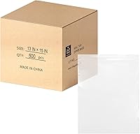 Vista 9 de 6" X 9" (100 bolsas) Bolsas de plástico transparente con cierre zip resellable de 2 mil