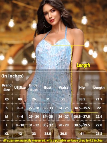 Image of Kaei&Shi Sequin Fringe Romper,Sparkly Glitter Metallic Jumpsuits For Women,Backless Shorts Dress Disco Birthday Dance Outfit