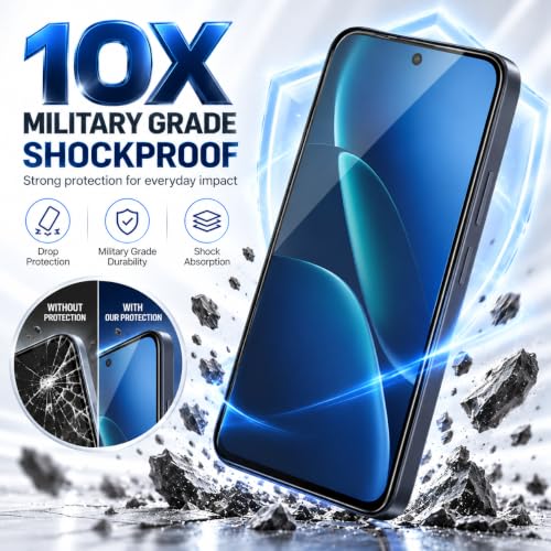 Image of FIRST MART Tempered Glass Screen Protector for iQOO Z11xa - Full-Glue Screen Guard, 3D Edge to Edge, HD Clear, Bubble-Free, Case-Friendly, Black, Pack of 2