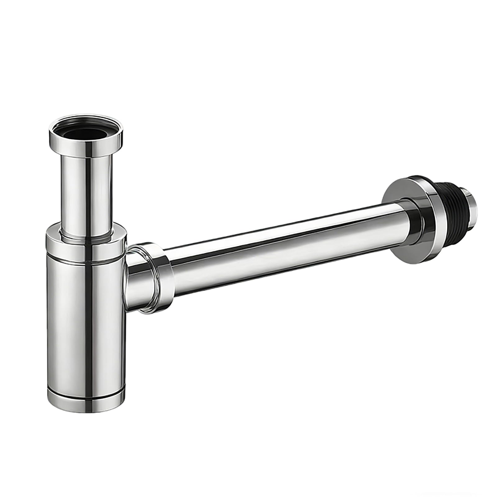 Sifon Lavabo,Altura Ajustable,Fregadero Kit de Desagüe,Abertura de Limpieza,Sifon Cocina Fregadero con Instalación Sencilla Cromado