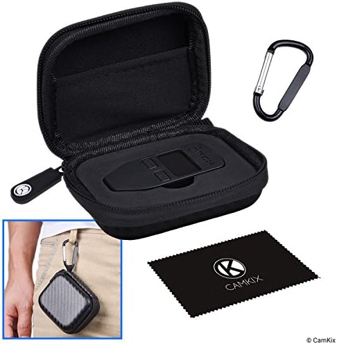 CAMKIX Protective Travel/Storage Case for Trezor One Bitcoin/Cryptocurrency Wallet - Durable Nylon Hardshell Case with Mesh Pocket (for USB Cable) and Carabiner Zipper - Lightweight