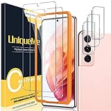 [ 2+3 Pack ] UniqueMe Compatible with Samsung Galaxy S21 5G - 6.2 inch Tempered Glass + Camera Lens Protector Screen Protector with Easy Installation Frame[9H Hardness][Not for Samsung S21 Plus].