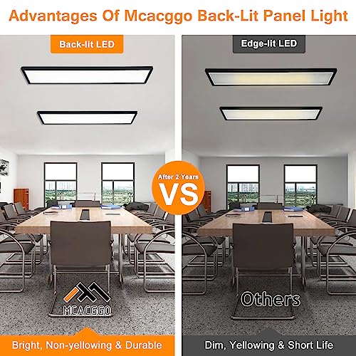 Image of Black 1x4 LED Flat Panel Light Surface Mount 4-Pack, 100-277V