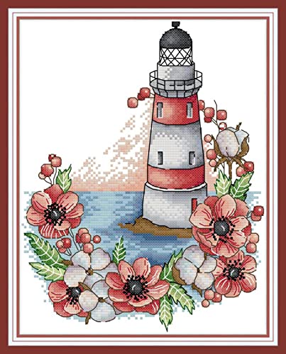 Peinture au diamant 5D anti-stress kit broderie point de croix fleurs phare complet