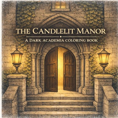 The Candlelit Manor: A Dark Academia Coloring Book (Cozy Adventures)