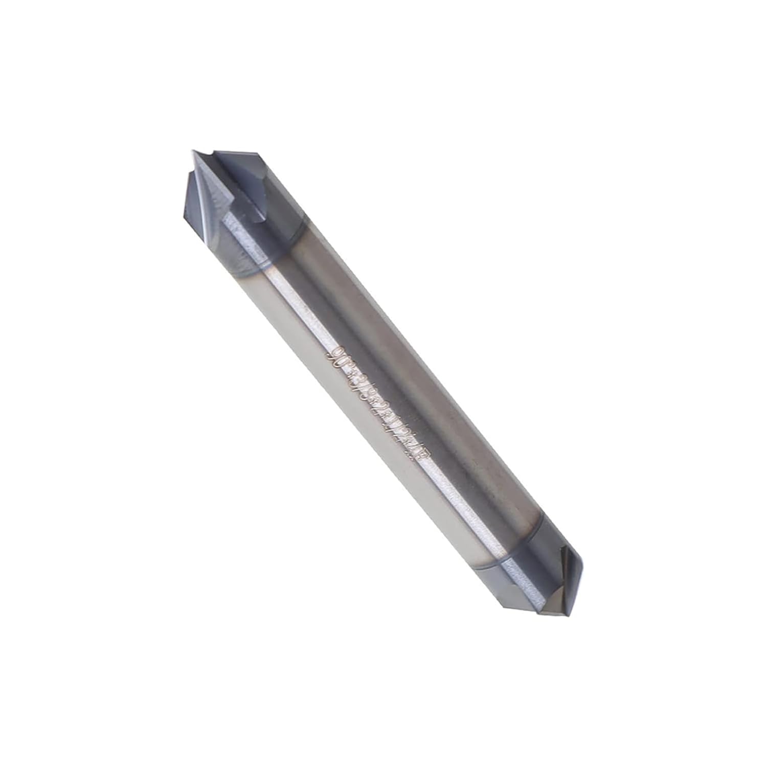 kimllier 3/8 Inch 4 Flute 90 Degree Double End Helix Carbide End Mill Tialn Coated