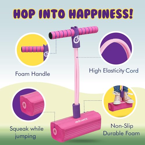 Image of New Bounce Pogo Stick for Toddlers, Foam Jumper, Ages 3+ | Foam Jumper, Age 3,4,5,6,7,8, Outdoor Jumping Toys, Birthday Gift for Toddler Girls and Boys