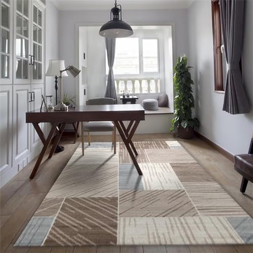Tapis sol gris rectangle 180x250cm antidérapant plaid moderne