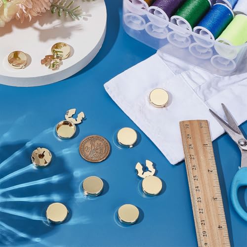 FINGERINSPIRE Button Covers for Men's Shirts Cuff Buttons Platinum Cuffs Button Cover Brass Cufflinks for Men's Business or Formal Shirts Apparel Accessories4