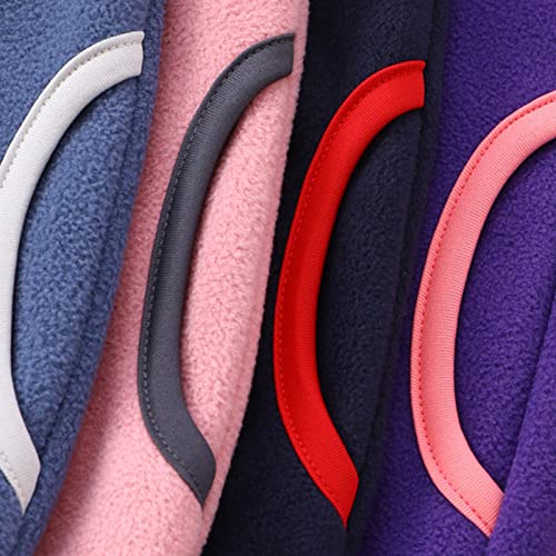 Kids Fall Jacket Toddler Boys Girls Long Sleeve Winter Solid Fleece Zipper Coat Jacket Thicken Warm (Navy, 5-6 Years)2