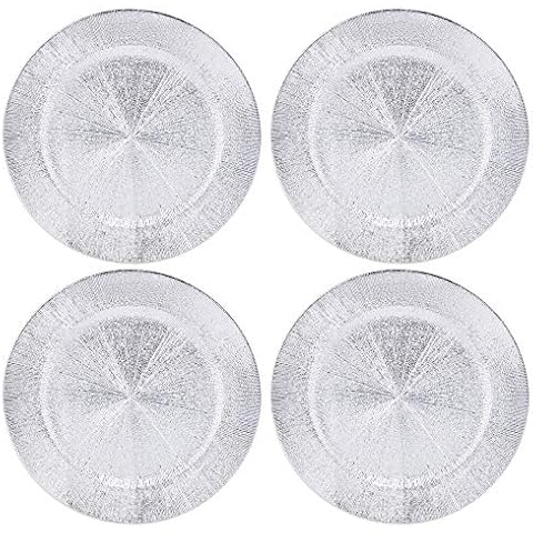 Reusable Silver Christmas Charger Plates by URBN-CHEF Cover