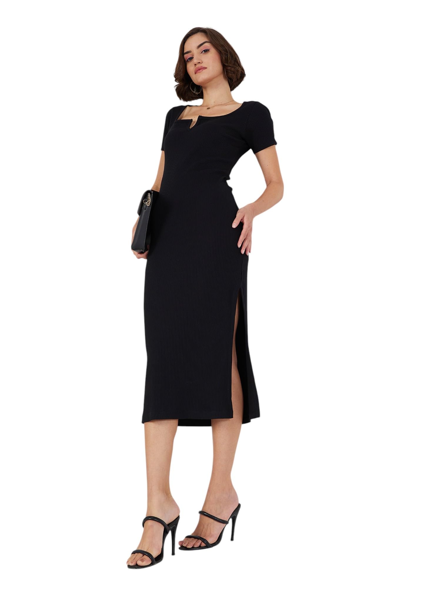 sassafras Women's Rib Below The Knee Bodycon-picture-28