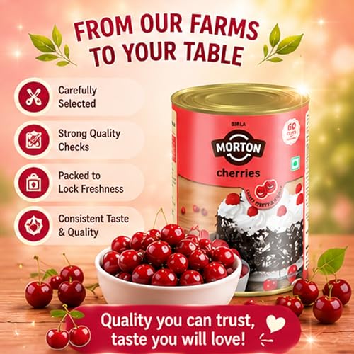 Image of Birla Morton Premium Canned Cherries 850 Gm
