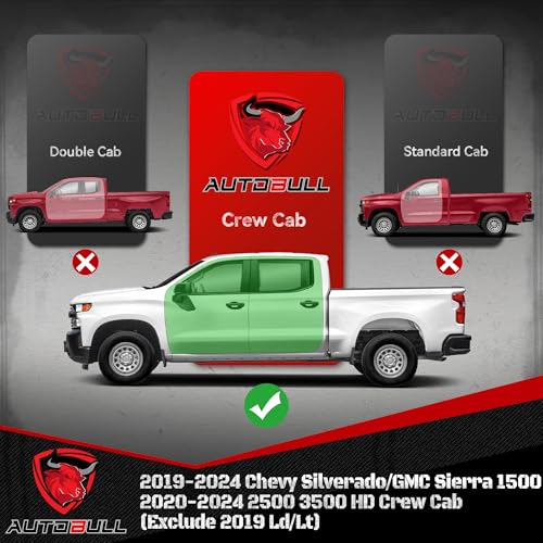 Autobull ABSS-0005 Crew Cab Running Boards Side Steps Compatible thumb #2