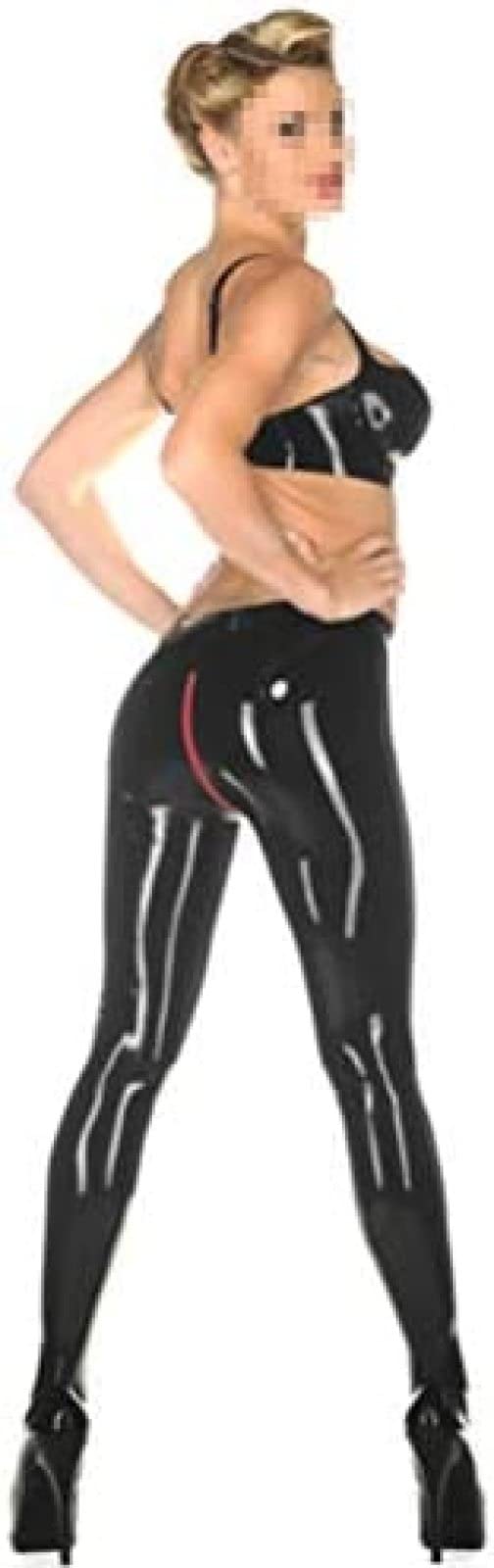 Latex Gummi Rubber Crotch Pantaloni Con Cerniera Rossa Pantaloni 0,4 Mm,X-Piccolo