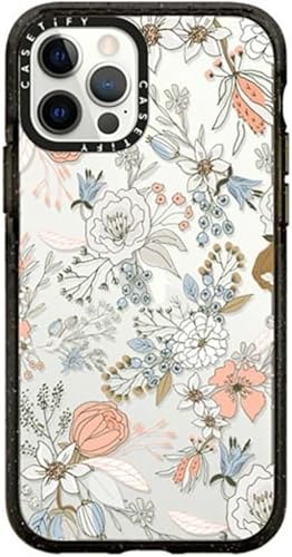 Miniatura 10 de CASETiFY KT's Canvases - Funda Impact para iPhone 12 y iPhone 12 Pro, diseño floral de KT's Canvases, color negro transparente