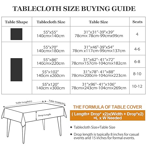 BESBESME-Farmhouse-Table-Cloth-Waterproof-Boho-StyleKitchen-Dining-Room-Briaded-Tablecloths-for-Rectangle-Tables-Washable-Wrinkle-Resistant-Table-CoverOblong55x866-8-Seats-Khaki BESBESME Farmhouse Table Cloth Waterproof Boho StyleKitchen Dining Room Briaded Tablecloths for Rectangle Tables Washable Wrinkle Resistant Table CoverOblong55x866 8 Seats Khaki