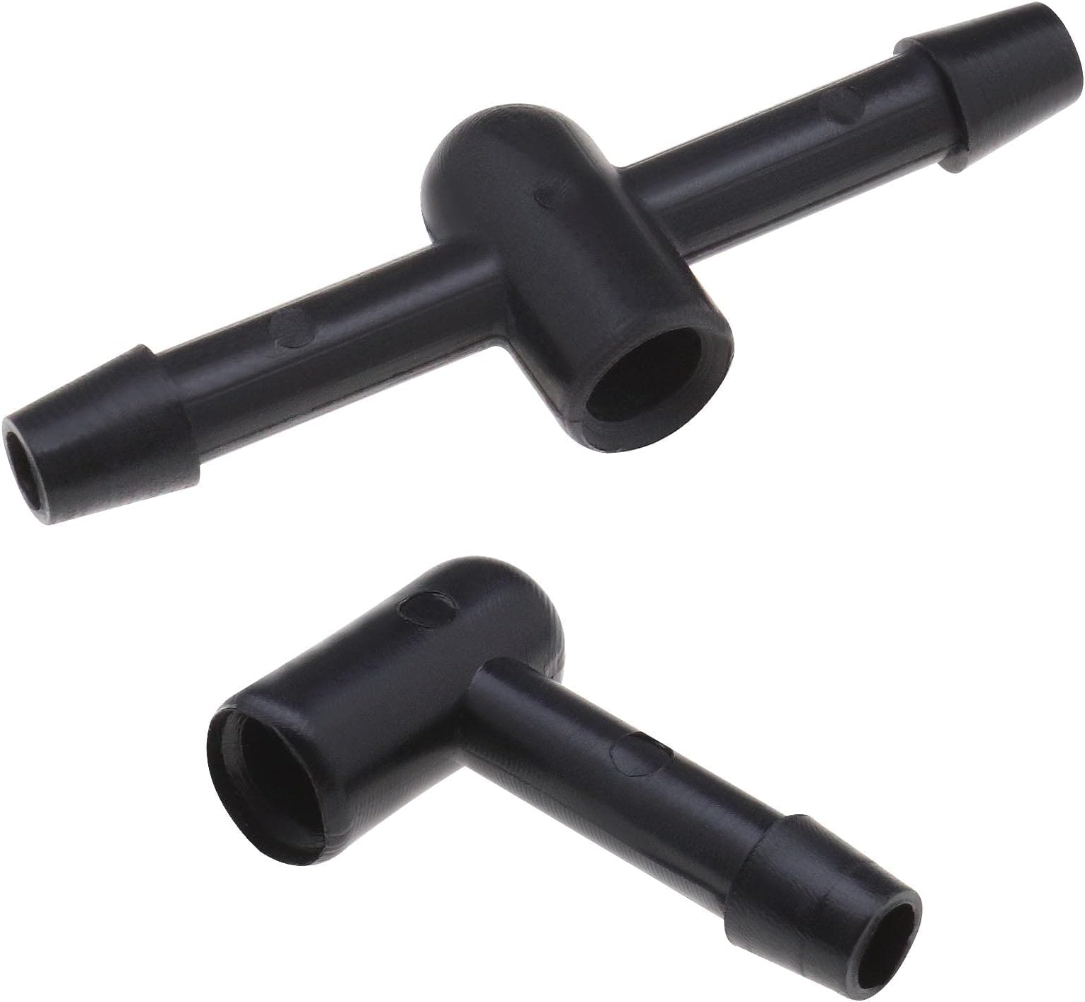 YINETTECH 2 Pieces Wiper Water Jet Nozzle Hose Kit Connector in Black Plastic 6680333 1300699 Compatible with Focus MK2 2004 2011 Focus MK3 2011 2018 Galaxy MK3 2006 2015