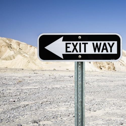 Panneau Exit Way en aluminium flèche gauche lot de 2