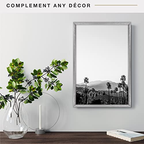 Image of MCS Edgeline Metal Poster Frame, Back-Loading Picture Frame For Wall Art, 12 x 18 Inch, Silver