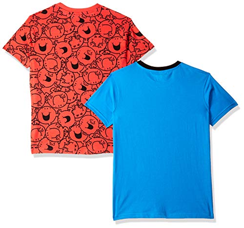 Image of Joshua Tree Boy's Mr. Men Little Miss Regular fit T-Shirt (Pack of 2) (MM-04 Royal Blue, Red 13-14 Years)