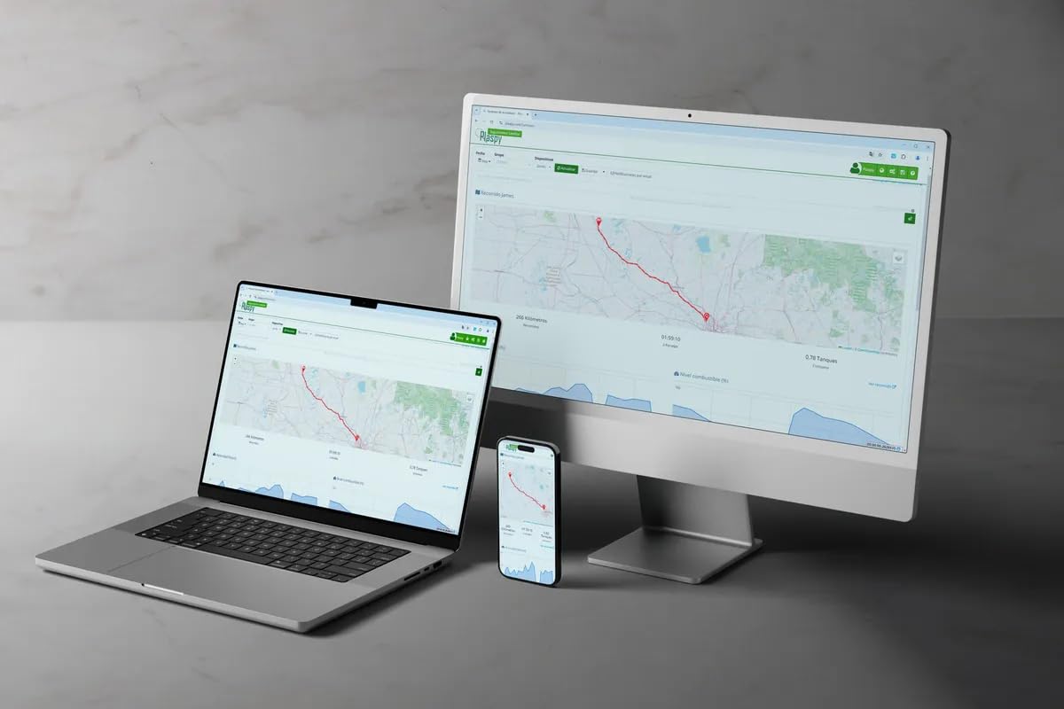 Localizador GPS para Coche y Moto con Plataforma GPS Plaspy 1 Año + SIM con Datos - Rastreador Vehículos en Tiempo Real (App y Web)
