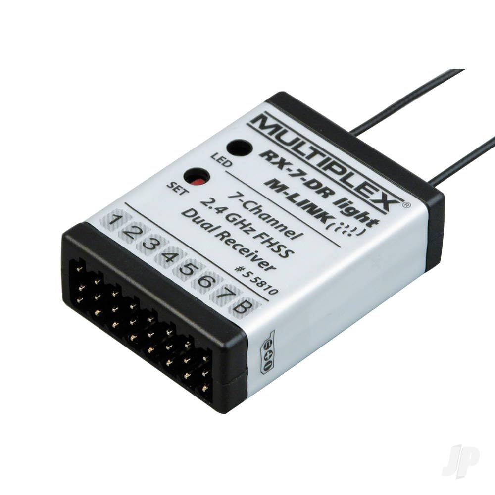 Multiplex RX-7-DR light 7-Kanal Empfaenger 2,4GHz Stecksystem Uni (Graupner/JR/Futaba)