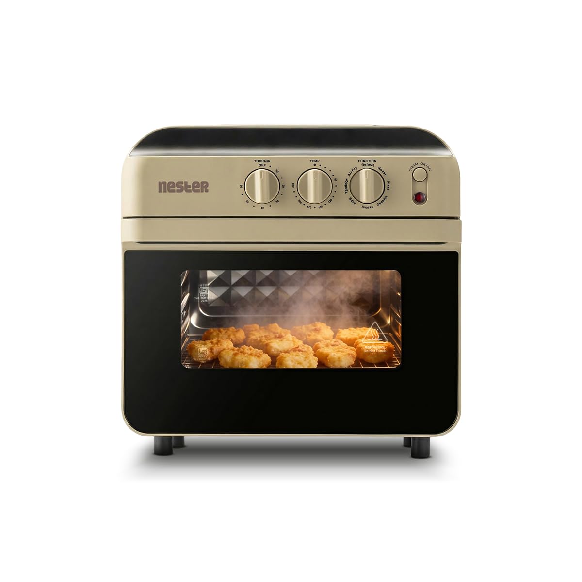 NESTER Full Stack Stainless Steel Air Fryer Oven 16L | 1750W Steam + Air Fry | Multi-Function - Air Fryer, Reheat, Bake, Toast, Cookies, Pizza, Roast, and Snacks | Adjustable Temperature & Timer-image-43