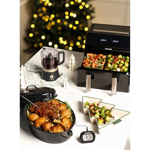 Salter Marino Mini Food Chopper - Compact Electric Dicer, Chop Onions, Garlic and Vegetables, 2 Speed, 500ml BPA-Free Bowl, Stainless Steel Blade, Oil/Vinegar Chute, Dips, Sauces & Salads