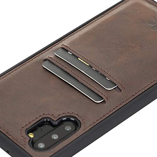 Venito Cosa Leather Wallet Case Compatible with Samsung Galaxy Note 10 Plus (6.8 inch) – Extra Secure with RFID Blocking & Padded Back Cover - Coffee Brown