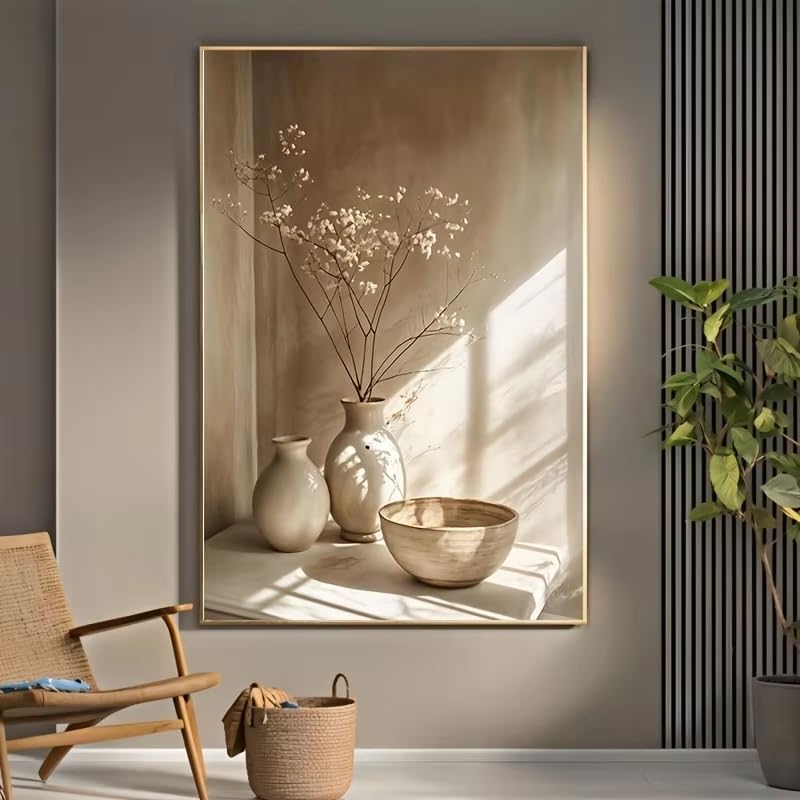 Affiche florale abstraite moderne style Art Déco pour une decoration de chambre esthetique