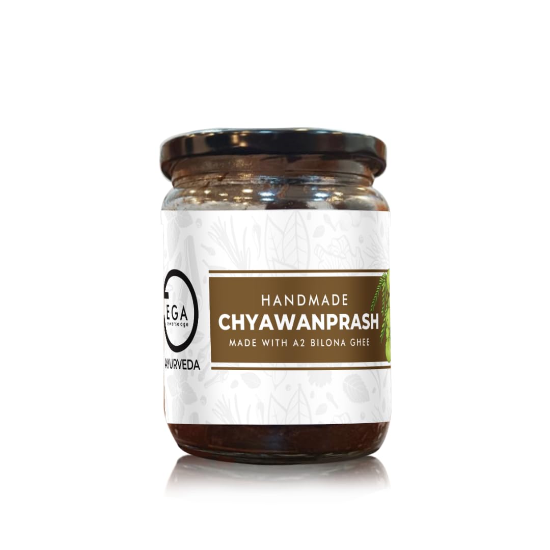 Ega Wellness Ayurvedic Chyawanprash - 500 G | Enriched with Desi Ghee (A2 BilonaGhee) with 54+ Ayurvedic Herbs | For all Seasons & Age Groups | Helps Build Strength & Stamina Health