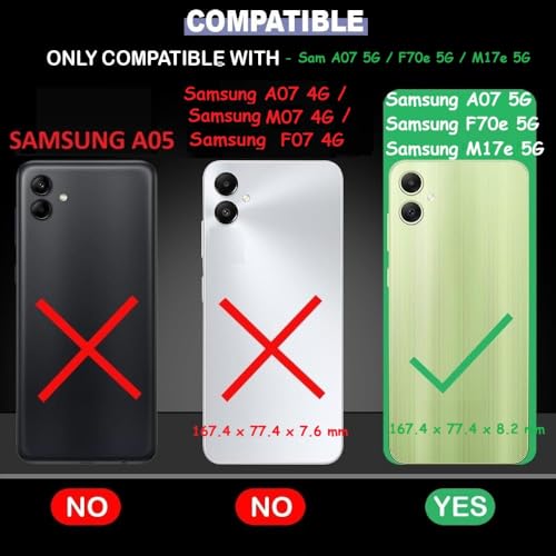 Image of COVERBLACK Flexible Rubber Case Back Cover Compatible for Samsung A07 5G / M17e / F70E 5G - Transparent