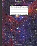  Composition NotebooK College Ruled: Galaxy Universe Abstract Cover composition notebook for school Modern Can be used everywhere composition notebook Galaxy lined paper.