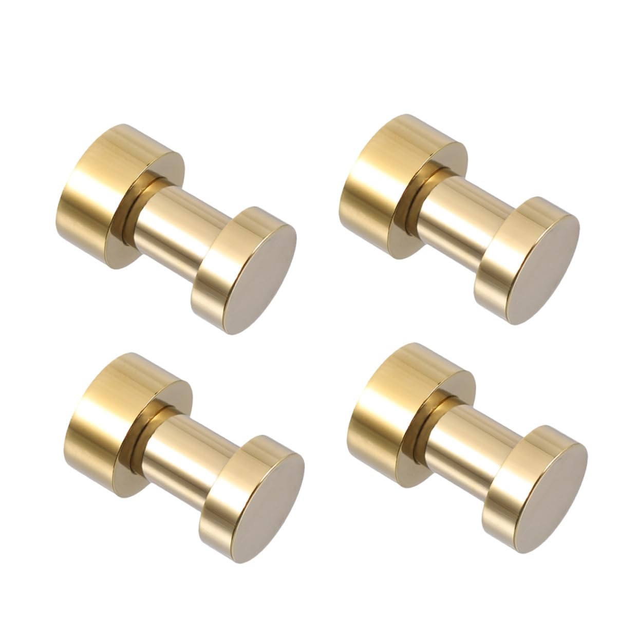 Yardenfun 4 Piezas Ganchos de Pared para Baño de Cobre Dorado con Tornillos Resistentes Taladro para Toallas Abrigos Bolsas y Llaves Ahorro de Espacio y Fácil Instalación