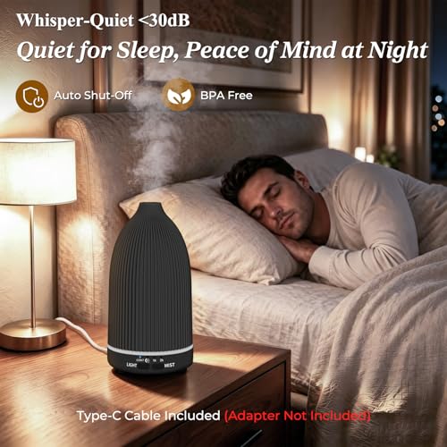 Image of URPOWER 150ML Essential Oil Diffuser Ultrasonic Cool Mist Humidifier with 7 LED Lights, Timer & Auto-Off Quiet Aromatherapy Scent Diffuser for Home Bedroom Office Relaxation