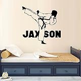 Karate Kid (Custom Name) Children Wall Decal (20' x 24' Med)