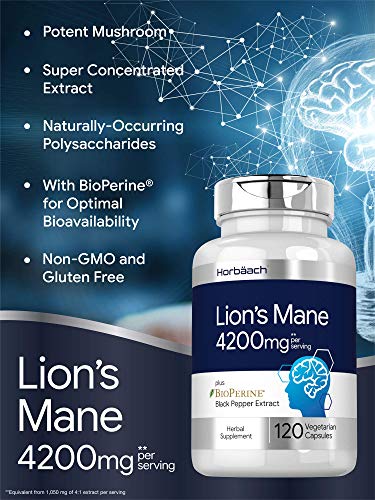Horbaach Lions Mane Mushroom Capsules - Image 3
