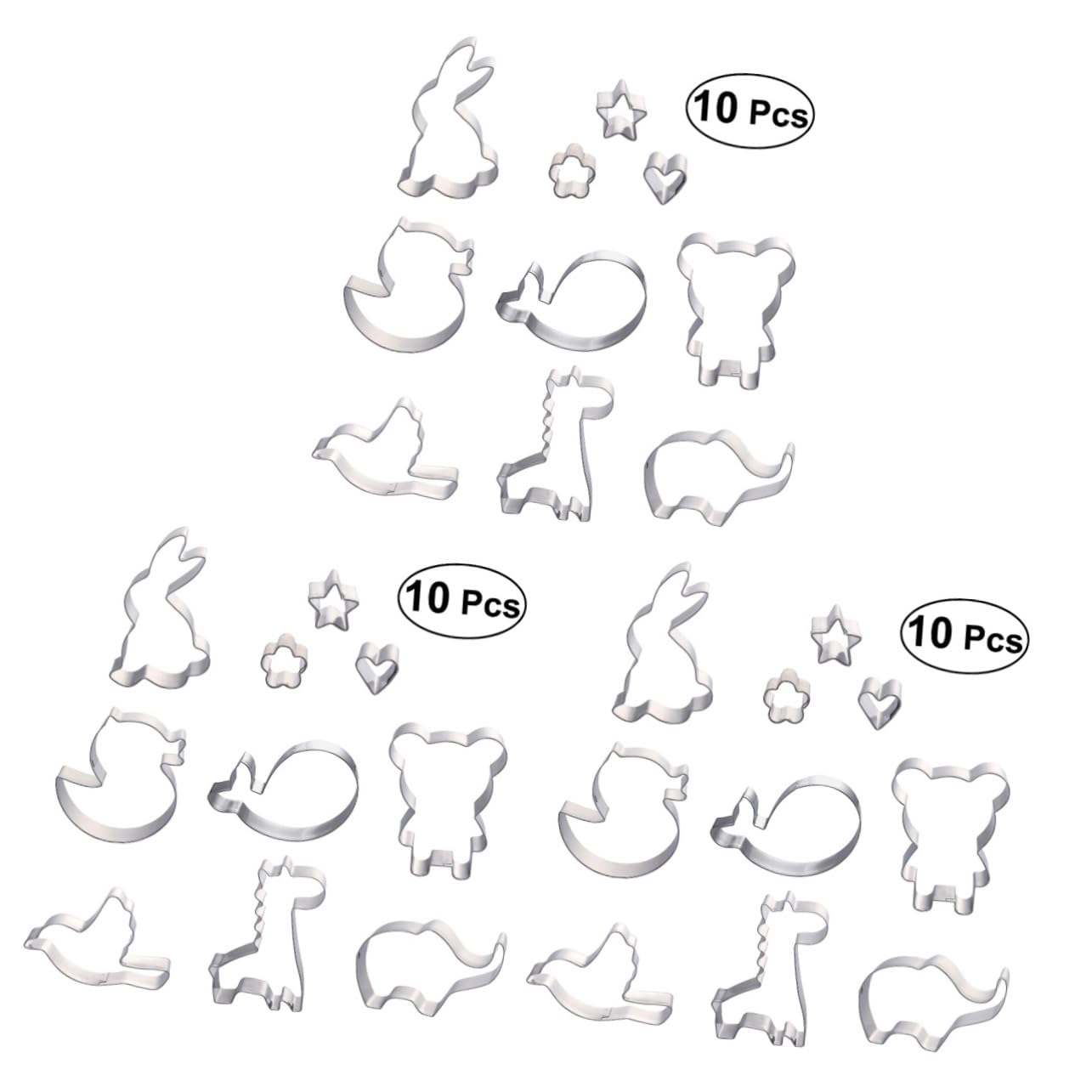 TOPBATHY 30 Stk Ausstechformen keksform ostern easter cookie cutters Keksformen für Ostern Plätzchen für Kinder Stern-Ausstecher Kuchen-Puck-Form Kuchenform Keksausstecher aus Edelstahl