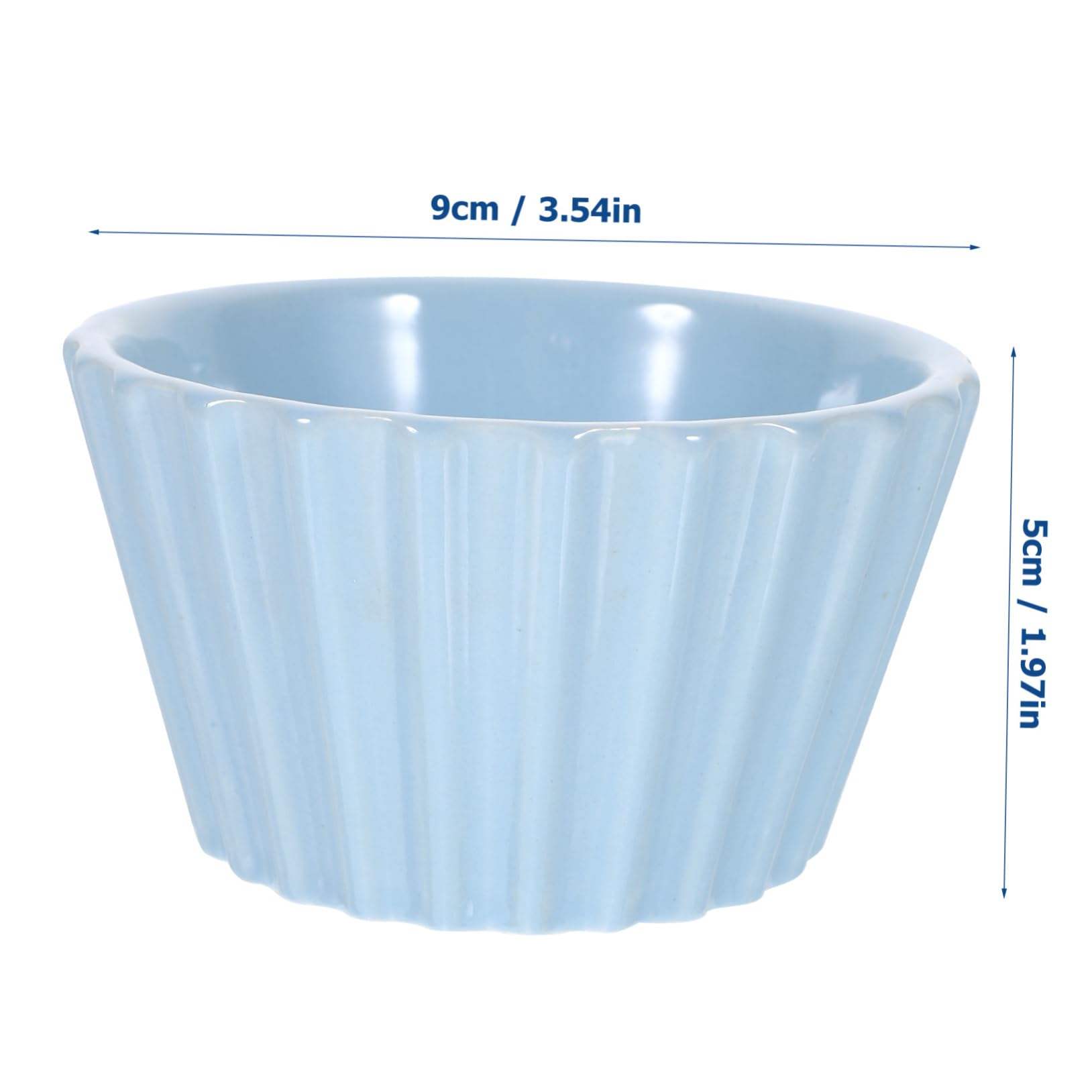 Alipis Set of 2 Small Baking Dishes Ceramic Ramekins Mini Casseroles Oven Bakeware Pudding Cups