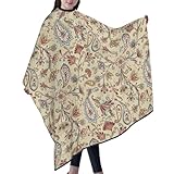 Tissu polyester de qualité supérieure : fabriquée à partir de polyester de haute qualité, la cape de barbier cachemire de style oriental est légère, antistatique, et aide à empêcher les cheveux de coller pour une expérience sans tracas