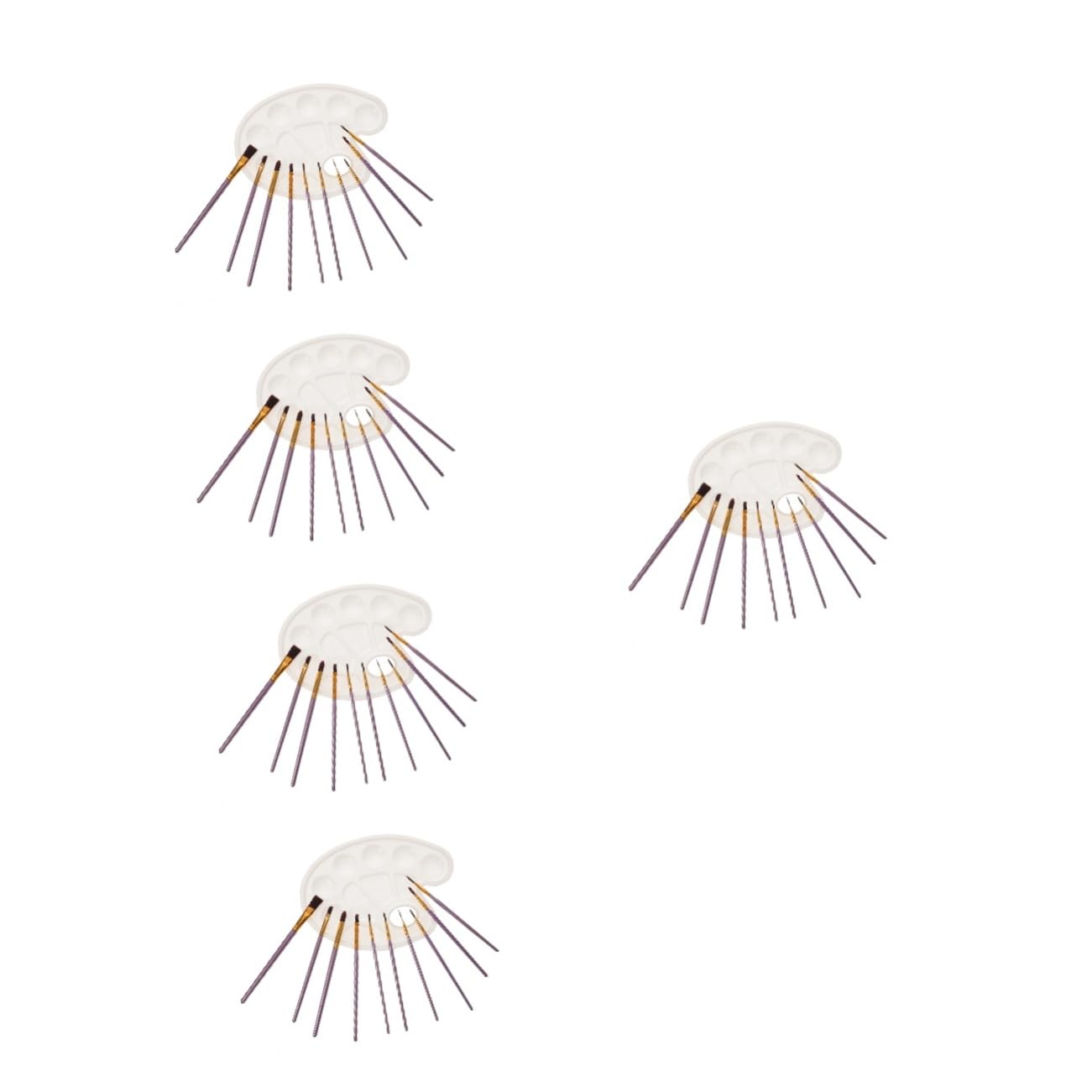 NUOBESTY 5 Set di Pennelli per Pittura Artistica Kit di Pennelli per Pittura Dettagliata con Piastra in Legno Pennello Versatile per Pittura per Uso in a Casa