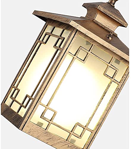 Lanterne externe E27 en bronze luminaire suspendu de couloir 26x18cm