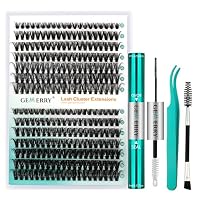 GEMERRY Einzelwimpern-Set 40D/50D Cluster Wimpern 0.07 D Crul 10–18mm Clusters Einzelne Wimpern Wimpernkleber und Applikator DIY Cluster-Wimpernverlängerungs-Set(40+50D-0.07D-10-18mm-Set)