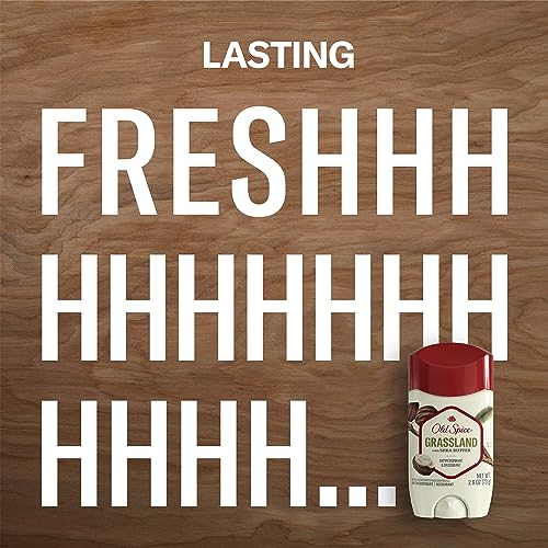 Image of Old Spice Antiperspirant & Deodorant for Men, 24 /7 Sweat & Odor Protection, 24 /7 Freshness with Long Lasting Scent, Gentle on Skin, Dry Feel, Grassland with Shea Butter Scent, 2.6 oz (Pack of 3)