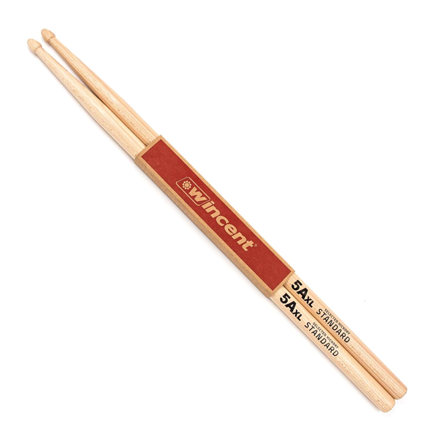 Wincent 5AXL Hickory Woodtip Drumsticks 4 Paar + keepdrum Damper Pads
