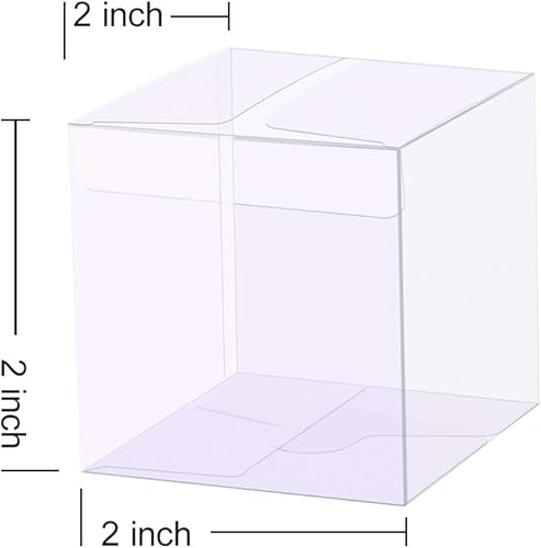 Miniatura 2 de YOZATIA 25 cajas transparentes de 2 x 2 x 2 pulgadas, caja de dulces, cajas de regalo transparentes para bodas, fiestas y baby shower