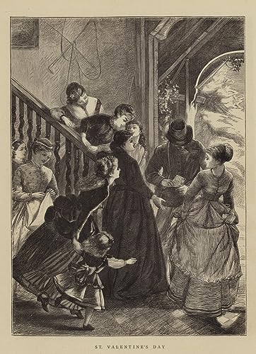 Prints Toile Peinture Murale décoration maison tableau Mary Ellen Edwards Saint Valentin