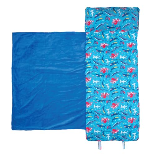 Image of Stephen Joseph, Toddler All Over Print Nap Mat with Soft Blanket and Removable Pillow for Boys & Girls, Kids Sleeping Bag for Elementary, Daycare, Preschool with Carry Handle