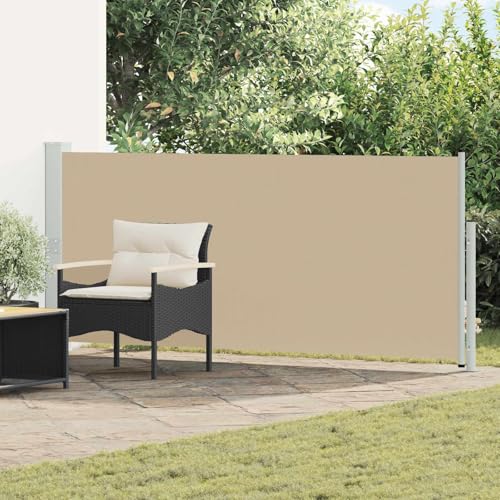 Store latéral extensible beige pour terrasse et véranda
